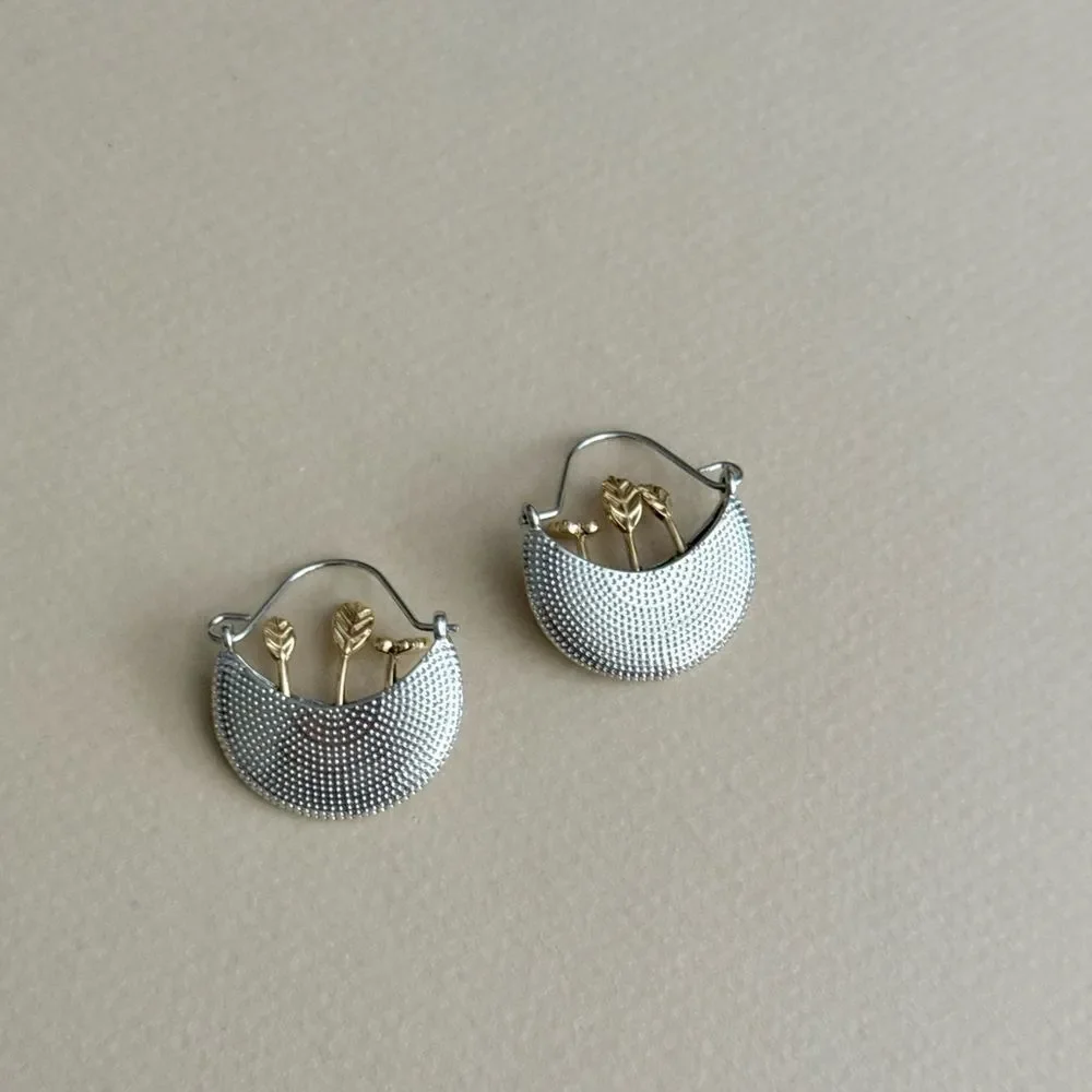 Leaf Hoop Earrings #2424